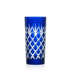 Vessière Cristaux Art De La Table|Verre À Eau|2 chopes cristal bleu taille ananas