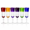 Vessière Cristaux Flûte Champagne|Verre Cristal|6 flûtes cristal couleur nicole