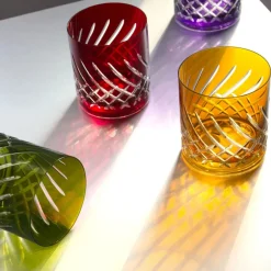 Vessière Cristaux Art De La Table|Coffrets Verres Cristal|6 gobelets à Whisky color of joy