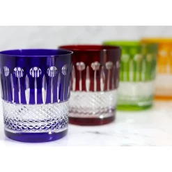 Vessière Cristaux Verre À Eau|Art De La Table|6 gobelets cristal couleur yvan