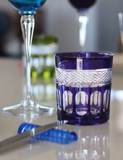 Vessière Cristaux Art De La Table|Verre À Whisky|6 gobelets cristal couleur mireille
