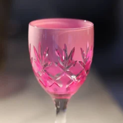 Vessière Cristaux Art De La Table|Verre À Vin|6 mini verres à liqueur rose fuchsia ananas