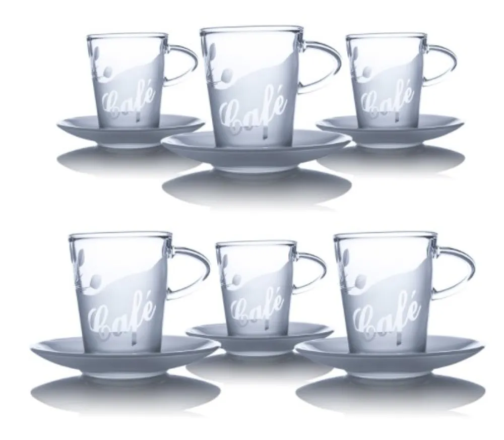 Vessière Cristaux Verre En Cristal Taillé|Verre Cristal|6 mugs café cristal sans sous tasse