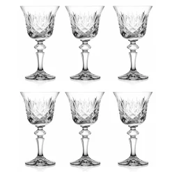 Vessière Cristaux Verre À Pied|Verre En Cristal Taillé|6 verres cristal clair Royal