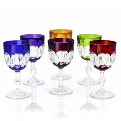 Vessière Cristaux Art De La Table|Coffrets Verres Cristal|6 verres cristal couleur nicole n°3