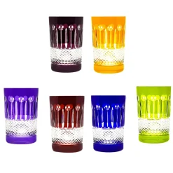 Vessière Cristaux Art De La Table|Verre À Eau|6 verres thé cristal couleur yvan