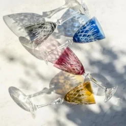 Vessière Cristaux Art De La Table|Verre À Vin|4 verres vin couleur Royal