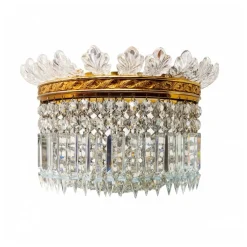 Vessière Cristaux Luminaires|Appliques Cristal|Applique crinoline vintage baccarat