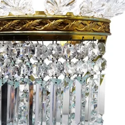 Vessière Cristaux Luminaires|Appliques Cristal|Applique crinoline vintage baccarat