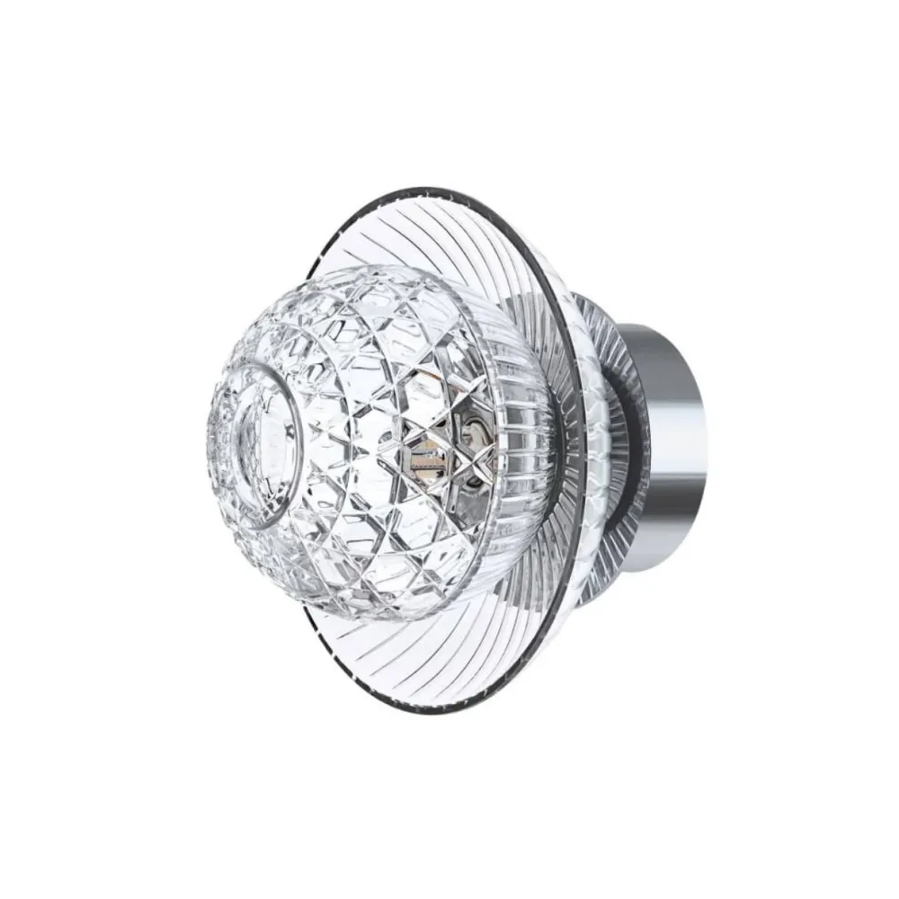 Vessière Cristaux Lustre Luminaire Saint-Louis|Appliques Cristal|Applique Royal IP44 Bobèche chrome Saint-Louis