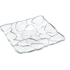 Vessière Cristaux Art De La Table|Assiettes Cristal|Assiette carré cristal pétale