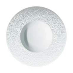 Vessière Cristaux Art De La Table|Assiette Céramique|Assiette creuse à aile gravée 27 cm Minéral Raynaud