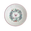 Vessière Cristaux Assiette Céramique|Assiette creuse roses des neiges