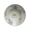 Vessière Cristaux Lunéville|Assiette Céramique|Assiette creuse vent de fleurs lunéville