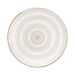 Vessière Cristaux Assiette Céramique|Art De La Table|Assiette de présentation Arcadia or & platine Baccarat