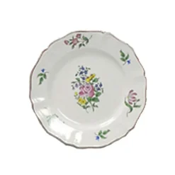 Vessière Cristaux Lunéville|Assiette Céramique|Assiette dessert reverbere fin