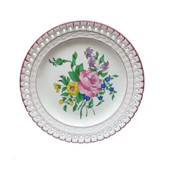 Vessière Cristaux Lunéville|Assiette Céramique|Assiette gateau reverbere fin