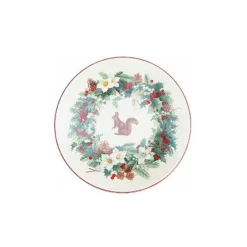 Vessière Cristaux Lunéville|Assiette Céramique|Assiette pain roses des neiges