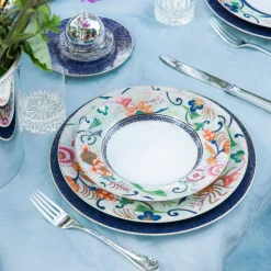 Vessière Cristaux Art De La Table|Assiette Céramique|Assiette plate à aile 27 cm Imari Raynaud