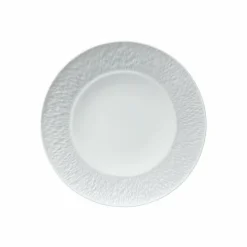 Vessière Cristaux Art De La Table|Assiette Céramique|Assiette plate à aile gravée 22 cm Minéral Raynaud