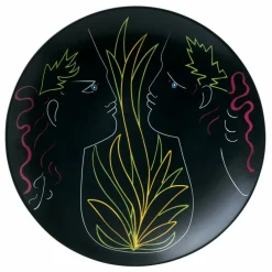 Vessière Cristaux Plateau & Coupe|Coupelles Cristal|Assiette plate coupe 31 cm Orphée et Eurydice Jean Cocteau Raynaud