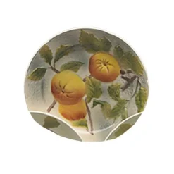 Vessière Cristaux Lunéville|Assiette Céramique|Assiette pomme barbotine