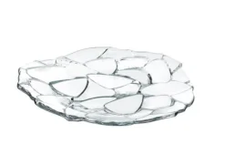 Vessière Cristaux Assiettes Cristal|Art De La Table|Assiette ronde cristal pétale
