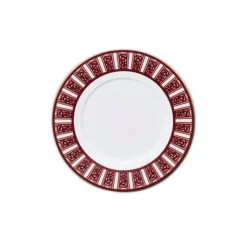 Vessière Cristaux Assiette Céramique|Art De La Table|Assiettes à Dessert Arcadia Rouge Baccarat x2