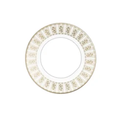 Vessière Cristaux Art De La Table|Assiette Céramique|Assiettes à Dessert Arcadia or & platine Baccarat x2