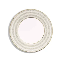 Vessière Cristaux Art De La Table|Assiette Céramique|Assiettes à dîner Arcadia or & platine Baccarat x2