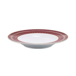 Vessière Cristaux Art De La Table|Assiette Céramique|Assiettes creuses Arcadia Rouge Baccarat x2