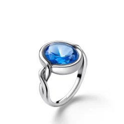 Vessière Cristaux Bijoux|Colliers Cristal|Bague croisé cristal bleu baccarat