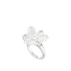 Vessière Cristaux Bijoux|Bagues Cristal|Bague fleur de neige lalique