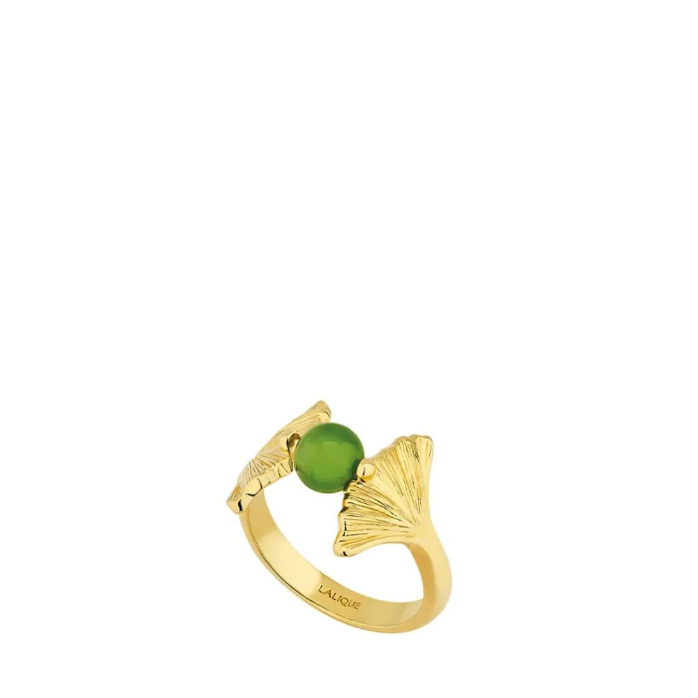 Vessière Cristaux Bijoux|Bagues Cristal|Bague ginkgo lalique