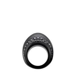 Vessière Cristaux Bijoux|Bagues Cristal|Bague icône noir lalique