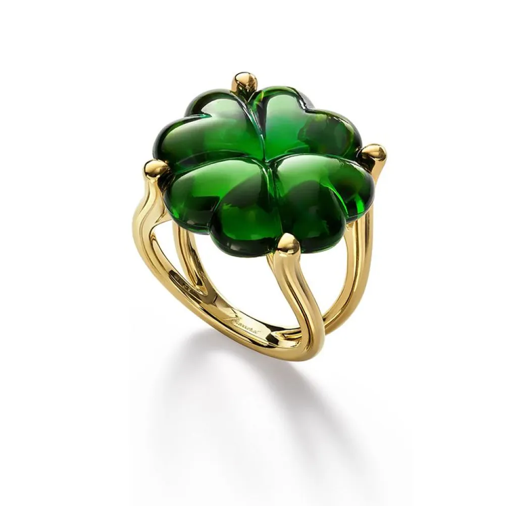 Vessière Cristaux Bijoux|Bagues Cristal|Bague trèfle baccarat