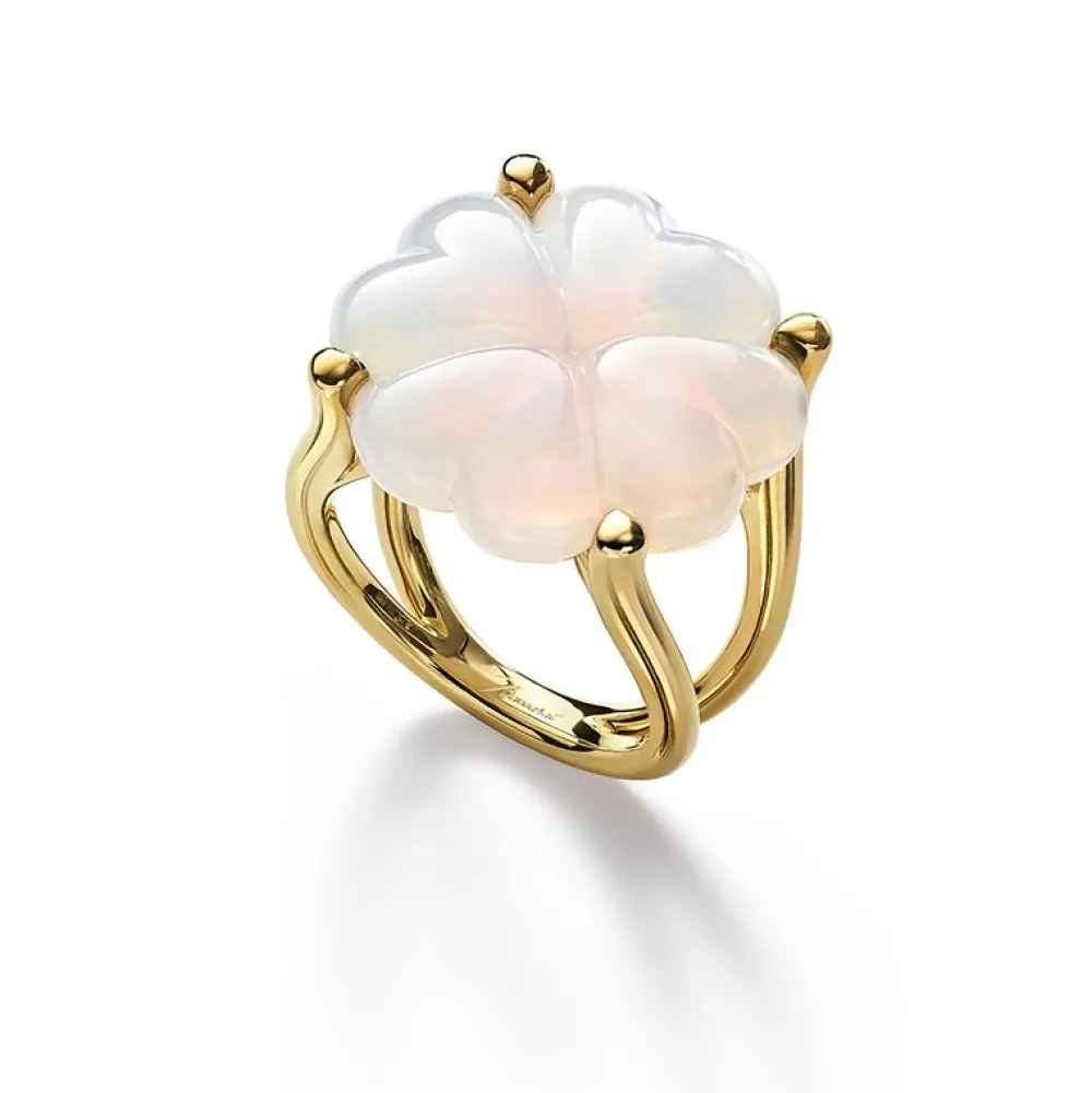 Vessière Cristaux Bijoux|Bagues Cristal|Bague trèfle baccarat