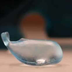 Vessière Cristaux Animaux Cristal|Bestiaire|Baleine pm bleu clair daum