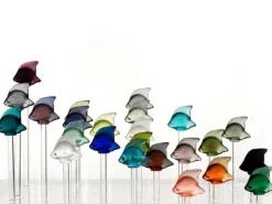 Vessière Cristaux Bestiaire|Animaux Cristal|Base aquarium 25 poissons lalique + cloche
