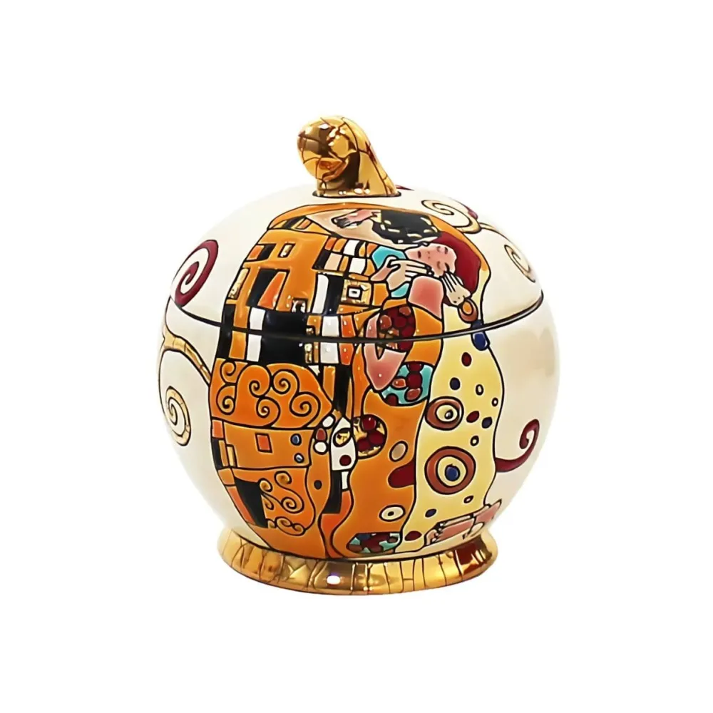 Vessière Cristaux Boites Cristal|Coupes & Photophores|Bonbonnière Hommage à Klimt Émaux de Longwy