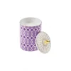 Vessière Cristaux Photophore & Bougie|Boîte à bougie porcelaine Mosaic Palmyre Rose Raynaud