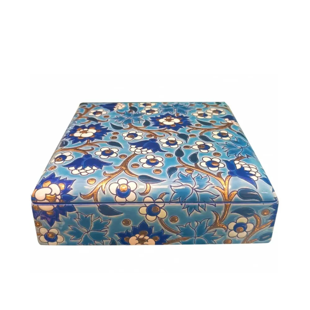 Vessière Cristaux Boites Cristal|Coupes & Photophores|Boîte Amalice Héritage bleu Émaux de Longwy