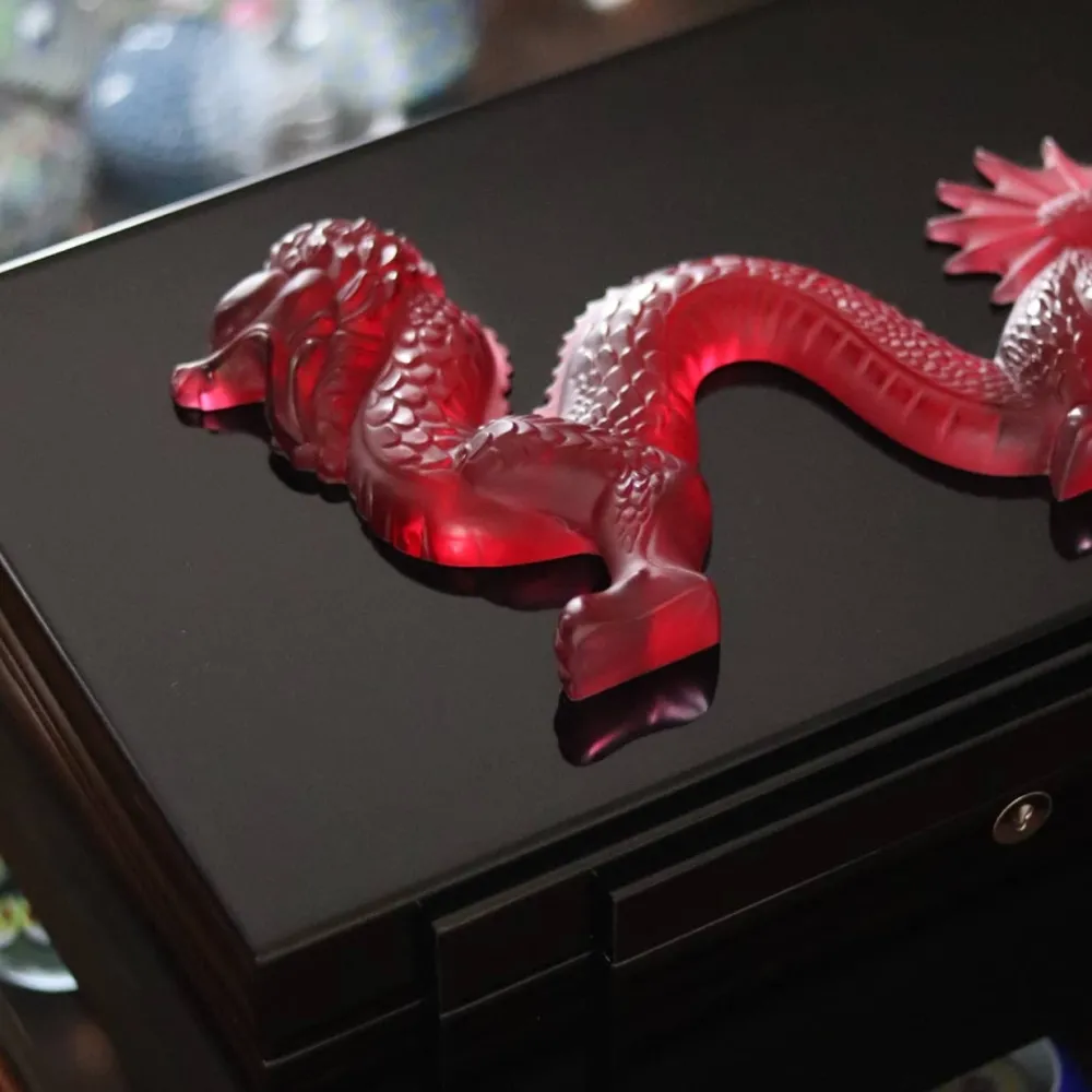 Vessière Cristaux Coupes, Coupelles Et Photophores|Boites Cristal|Boîte bijoux dragon laqué noir Lalique 88 EX