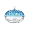Vessière Cristaux Coupe, Coupelles Et Photophores|Coupelles Cristal|Boîte petit modèle bleu clair Royale Saint-Louis