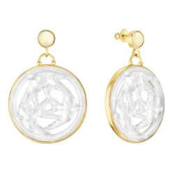 Vessière Cristaux Bijoux|Boucles D’Oreilles Cristal|Boucles d’oreilles 3 hirondelles lalique