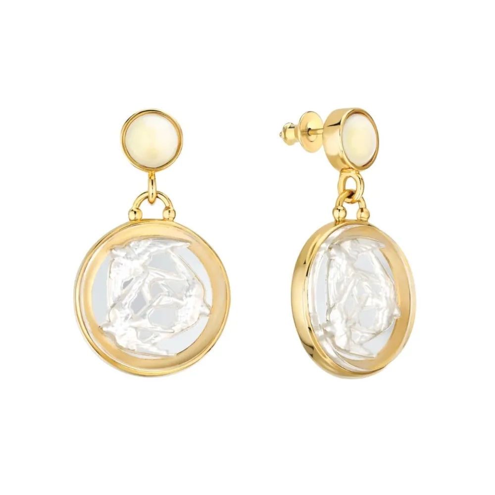 Vessière Cristaux Bijoux|Boucles D’Oreilles Cristal|Boucles d’oreilles 3 hirondelles lalique