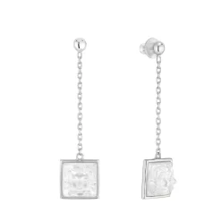 Vessière Cristaux Bijoux|Boucles D’Oreilles Cristal|Boucles d’oreilles aréthuse chaîne lalique
