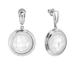 Vessière Cristaux Bijoux|Boucles D’Oreilles Cristal|Boucles d’oreilles aréthuse rond Lalique