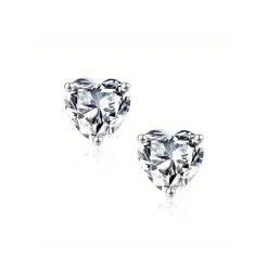 Vessière Cristaux Boucles D’Oreilles Cristal|Boucles D’Oreilles|Boucles d’oreilles coeur cristal argent 925