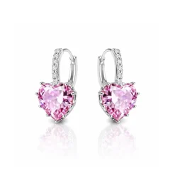 Vessière Cristaux Boucles D’Oreilles Cristal|Boucles D’Oreilles|Boucles d’oreilles coeur de pivoine